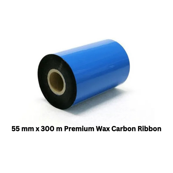 55 mm  x 300 m Premium Wax Carbon Ribbon