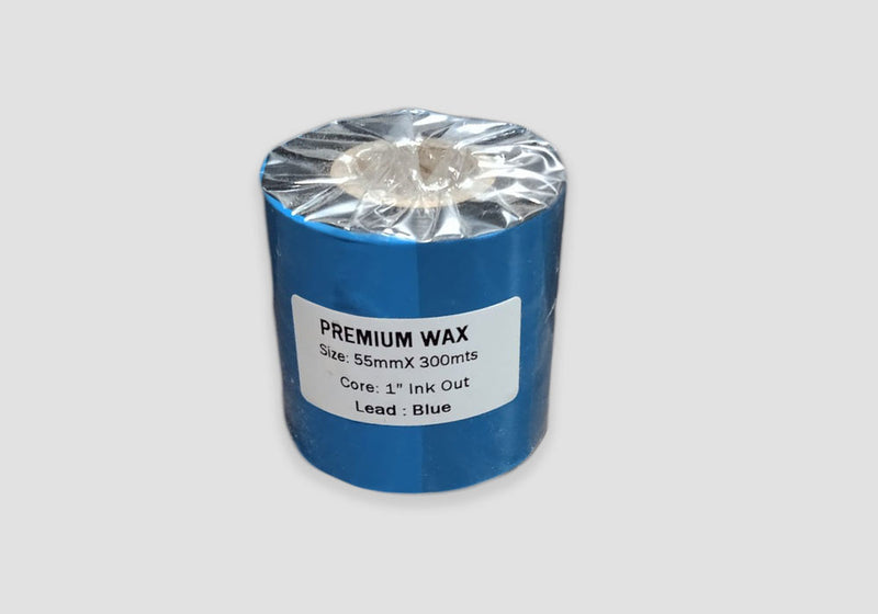 55 mm  x 300 m Premium Wax Carbon Ribbon