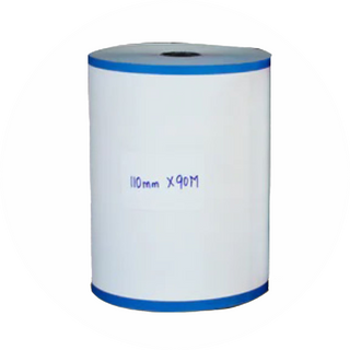 Thermal paper Roll - 110 mm X 90 Meter  4 inch ( White Roll with Cyan Border ) ( contact for orders : +91 98421 27215 )