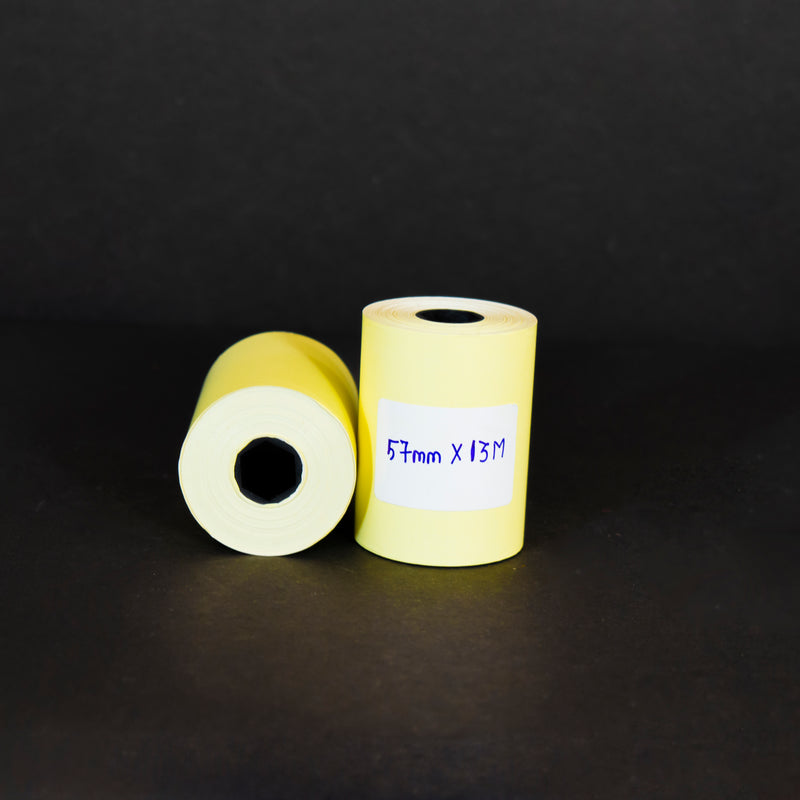 57 mm X 13 m Yellow 2 inch ( Thermal Roll - Set of 20 Rolls / Pack )