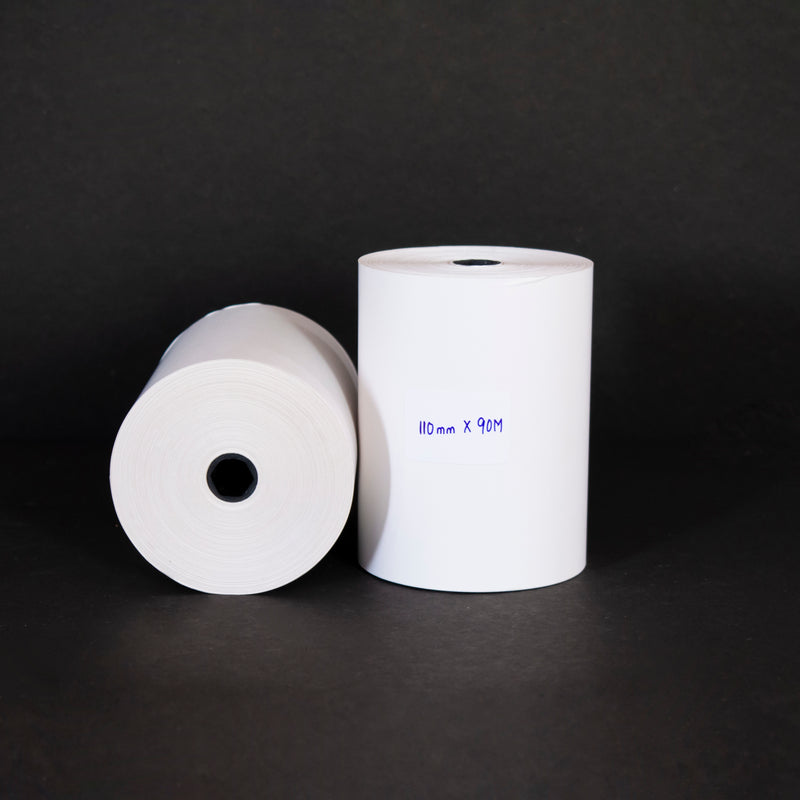 110 mm X 90 meter 4 inch ( Plain Thermal Roll - White )